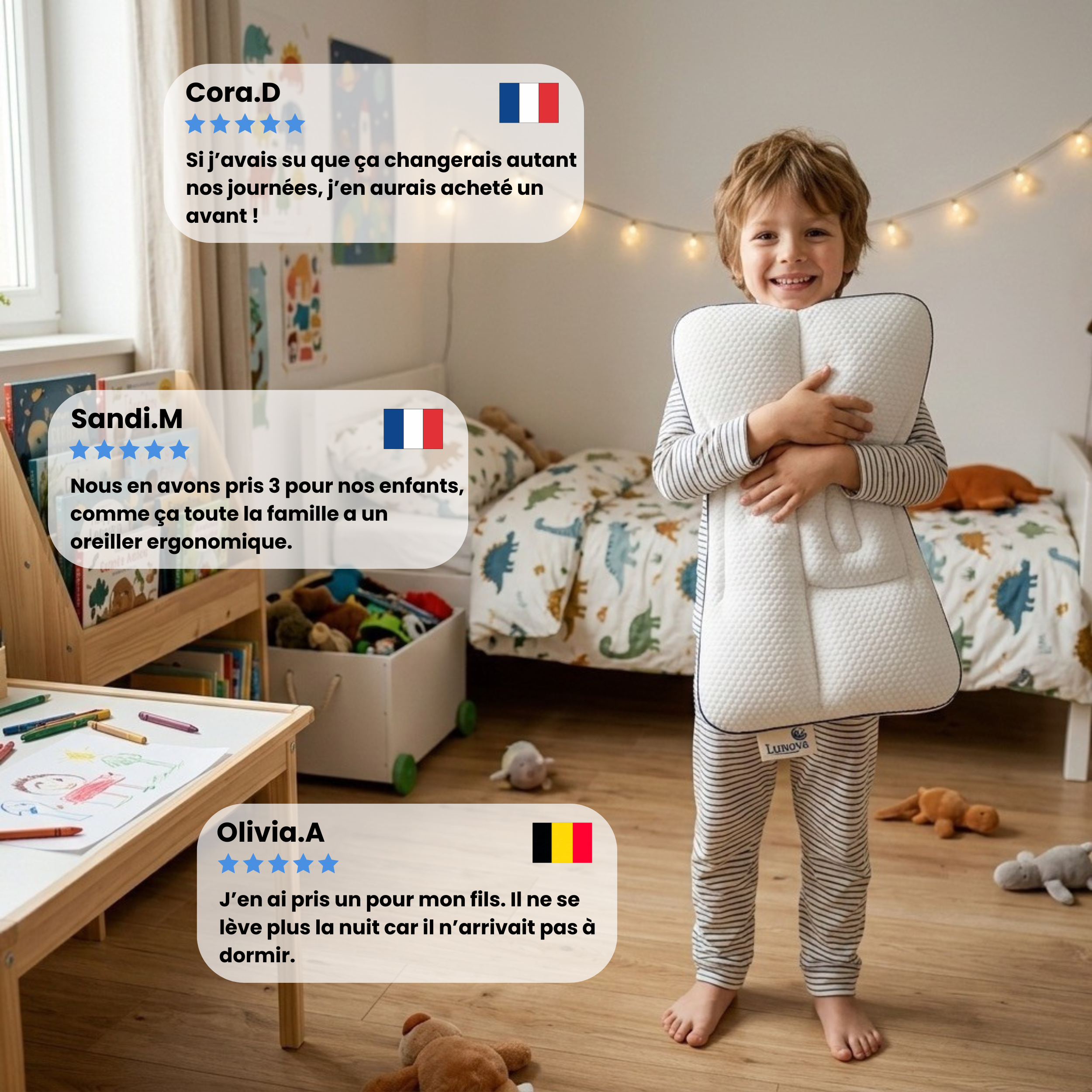 Oreiller ergonomique pour enfant