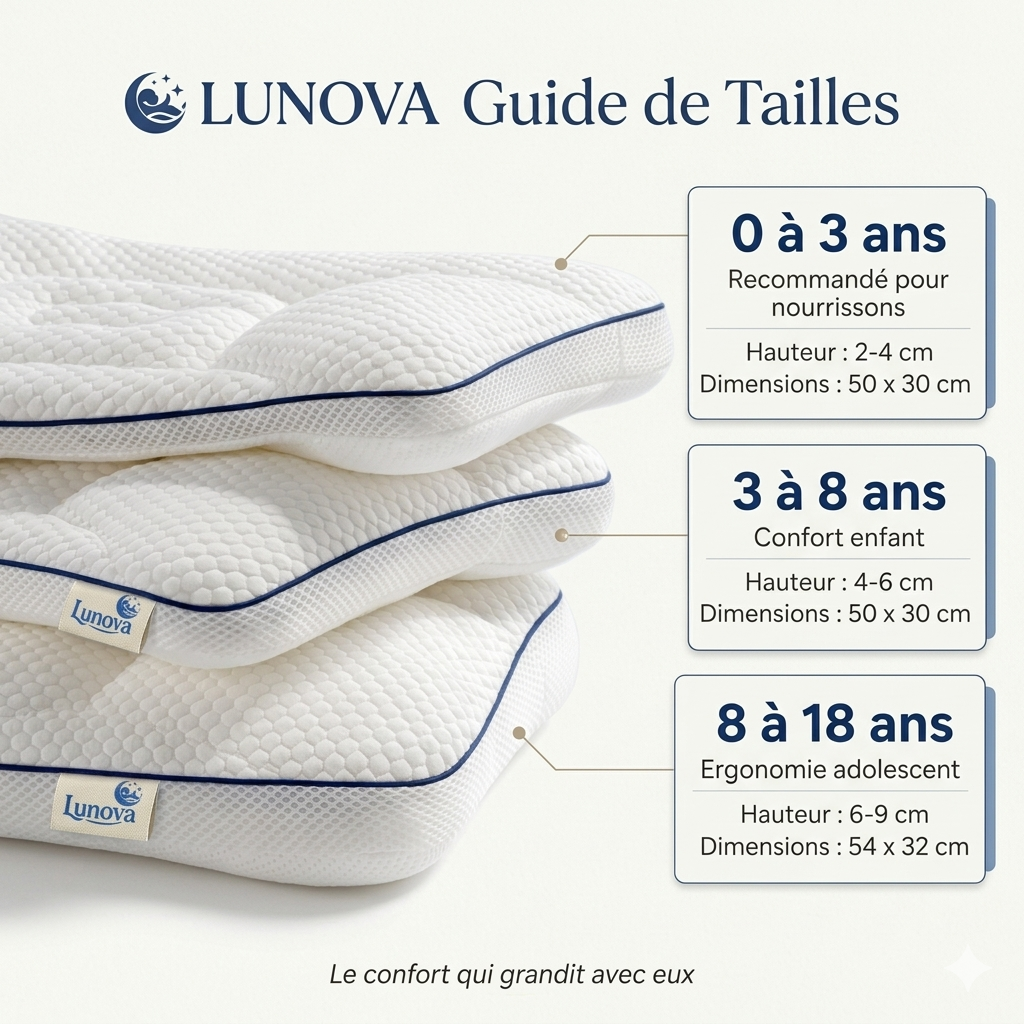 Oreiller ergonomique pour enfant
